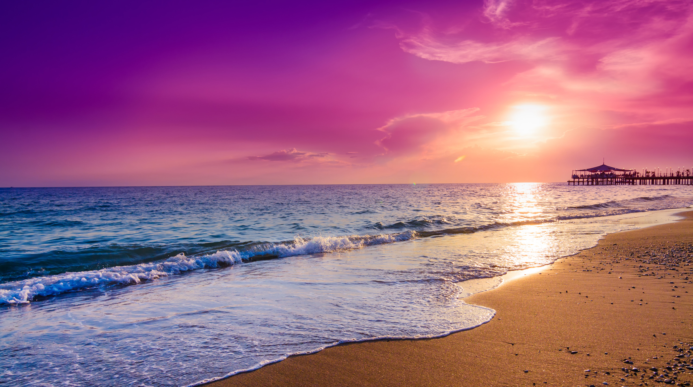 Purple Sunset on the beach